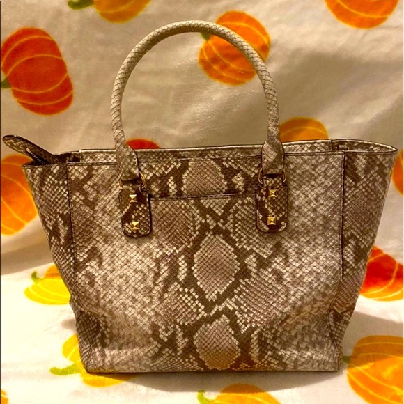 Michael Kors Python🐍 Leather Bundle EPOC Bag & Matching Wallet Bundle - Picture 2 of 11